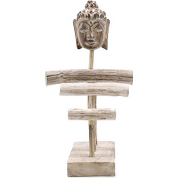 Three Branch & Buddha Stand - Whitewash