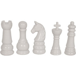 Διακοσμητικά Πιόνια Σκακιού Stratego (Σετ 5Τμχ) 034657 15/14,8/15,3cm White Κεραμικό