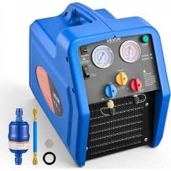 Φορητή Μηχανή Ανάκτησης Ψυκτικού VEVOR, 3/4 HP 220V 50Hz Μονός Κύλινδρος Μηχανή Ανάκτησης AC για Υγρό Ατμό Ψυκτικού, Μονάδα Ανακύκλωσης 1450 RPM HVAC για Αυτοκίνητα & Οικιακά Κλιματιστικά