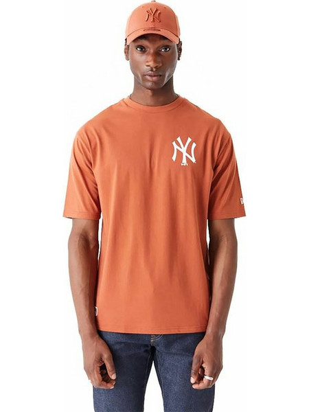 Ανδρική Μπλούζα με Κοντό Μανίκι New Era New York Yankees MLB World Πορτοκαλί