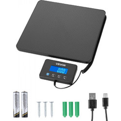 Ψηφιακή ζυγαριά VEVOR, διπλής ακρίβειας 10 g/100 g, επαγγελματική ζυγαριά βάρους 200 kg με λειτουργία συγκράτησης/απόβαρου και οθόνη LCD, κατάλληλη για δέματα, γραμματόσημα, αποσκευές, μπαταρία και κα