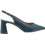 Mourtzi Γόβες Slingback Λουστρίνι με Χοντρό Ψηλό Τακούνι Navy Μπλε 75-716Z02