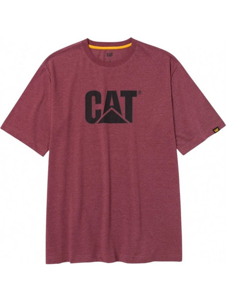 CAT Μπλουζάκι κοντομάνικο βυσσινί tm logo L 1510305-12610