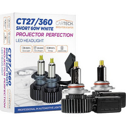 CARTECH ΖΕΥΓΟΣ LED CT27360 HB3 6500K Ψυχρό Λευκό 12V 60W 33675