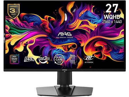 MSI MAG 274QP X24 QD-OLED HDR Gaming Monitor 26.5" 2560x1440 QHD 240Hz 0.03ms