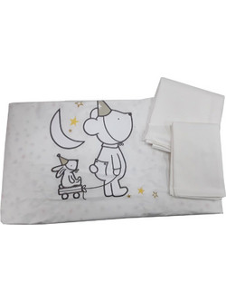 KikkaBoo Little Dreamer Stars Σετ Κούνιας Beige 3τμχ