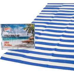 Summertiempo Ψάθα Παραλίας Πλαστική Μπλε 180x90εκ