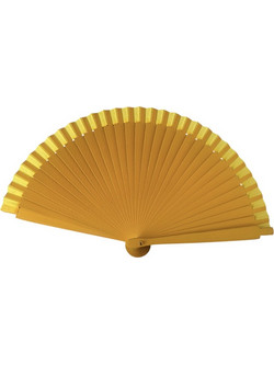 Βεντάλια ξύλινη μονόχρωμη 19cm 9075 ΚΙΤΡΙΝΟ