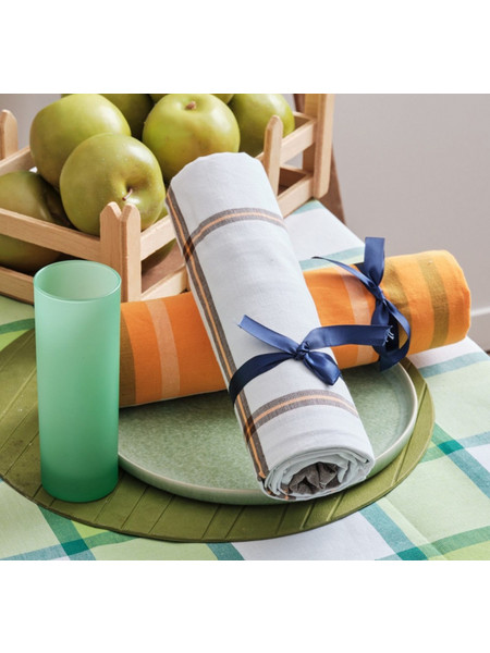 Τραπεζομάντηλο Simple White Νηματοβαφή Cotton Cokitex (140x140) 1Τεμ