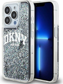 DKNY Liquid Glitter Big Logo iPhone 13 Pro / 13 Case - Black