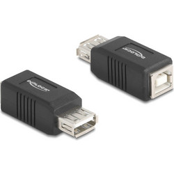 DELOCK αντάπτορας USB σε USB Type B 67203, 480Mbps, μαύρος