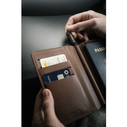 Nomad Leather Passport Wallet Pen Edition Rustic Brown