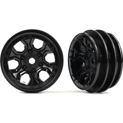 WHEELS 1.0" - BLACK 2 PCS - FOR TRX-4M TRAXXAS