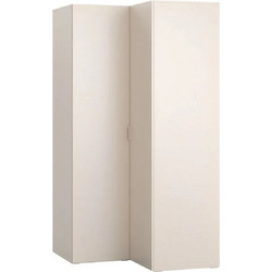 PoliHome Δίφυλλη Ντουλάπα Ρούχων Γωνιακή You Fresh Μπεζ 105x103.4x206cm 162686759