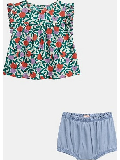 Bρεφικό Σετ για Κορίτσια Floral Look ΠΟΛΥΧΡΩΜΟ