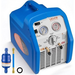 Φορητή Μηχανή Ανάκτησης Ψυκτικού VEVOR, 3/4 HP 220-240V 50Hz Μονός Κύλινδρος AC Μηχανή Ανάκτησης για Υγρό Ατμό Ψυκτικού, 1450 RPM Μονάδα Ανακύκλωσης HVAC Αυτοκινήτου & Οικιακού Κλιματισμού