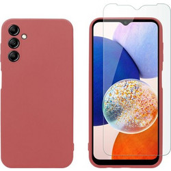 Redshield Samsung Galaxy A14 TPU & Tempered Glass Red Θήκη Κινητού & Προστατευτικό Οθόνης