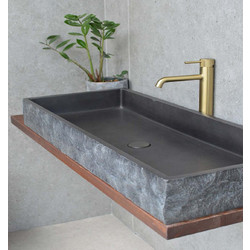 Icon Thalia Επικαθήμενος Νιπτήρας Μπάνιου 80x40x12 Μαύρος 92870977