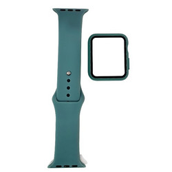 Θήκη πλήρους οθόνης από σιλικόνη για Apple Watch 38mm σε Πετρόλ Πετρόλ Band and Case Σιλικόνη & Σκληρό πλαστικό
