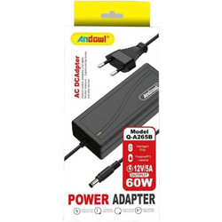 Andowl Φορτιστής Laptop 60W 12V 5A με Ενσωματωμένο Καλώδιο Τροφοδοσίας Q-A265B