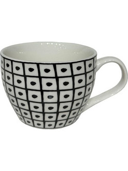 SERAX ΚΟΥΠΑ 11x11x8cm NEW BONE CHINA ΛΕΥΚΟ ΜΑΥΡΟ LIBERTA 028853