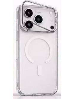 Strong Magnetic Anti-Drop Protection Built-in Stand For iPhone 17 Pro σε Διάφανο Διάφανο Θήκη πλάτης MagSafe Back Cover Σιλικόνη