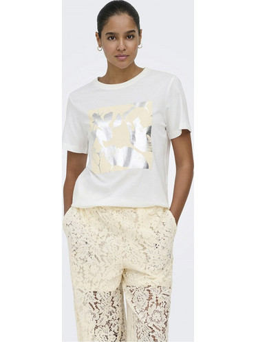T-shirt JDYNAISTE με στάμπα Ασημί