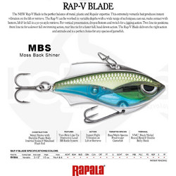Rapala Rap-V Blade Τεχνητό Δόλωμα Κουταλάκι 6cm 14gr MBS