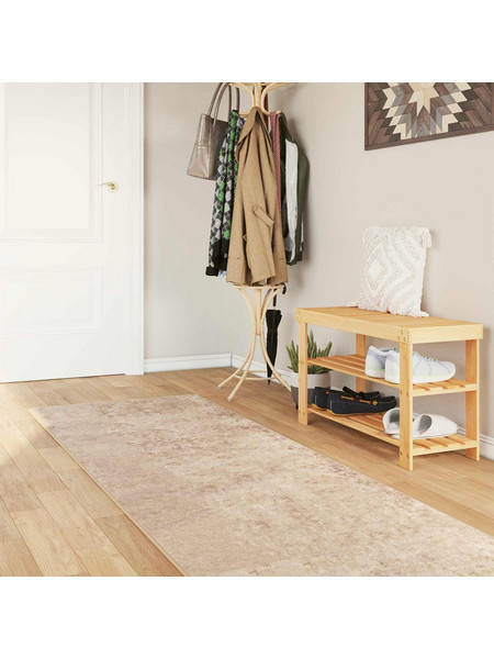 vidaXL Χαλί Runner MARSA Δασώδες Πολυέστερ και PVC - Μπεζ, 100 x 250 cm