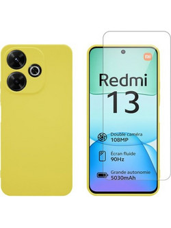 Redshield Redmi 13 4G Yellow Θήκη Κινητού & Προστατευτικό Οθόνης