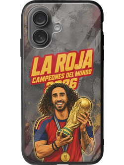 Θήκη La Roja Campeones del Mundo - Marc Cucurella iPhone 16 Plus Groove TPU (Tempered Glass και TPU)