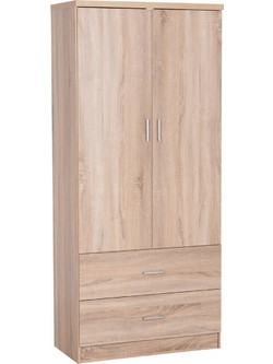 HomeMarkt Δίφυλλη Ντουλάπα Ρούχων Sonoma 80x42x181cm HM338.02