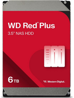 Western Digital Red Plus NAS 6TB HDD Σκληρός Δίσκος 3.5" Sata 3 5400rpm