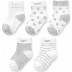 Σετ 5 ζευγαρια Καλτσες Baby grey 0-12m 71206000021