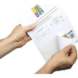 Durable Visitor Name Badge Visitor Badge A4 Sheet Removable Name Badge Pack 100 White 825802