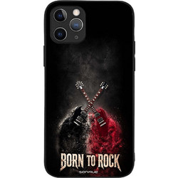 Sonique Men's Edition Back Cover με Σχέδιο «Born to Rock» (iPhone 11 Pro)