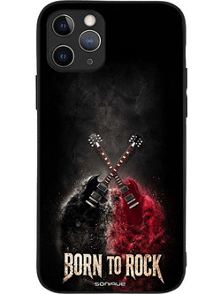 Sonique Men's Edition Back Cover με Σχέδιο «Born to Rock» (iPhone 11 Pro)