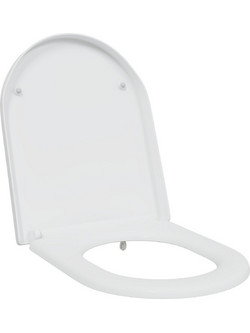vidaXL Καπάκι Λεκάνης D-Shape Πλαστικό Λευκό 49x36cm 42002357