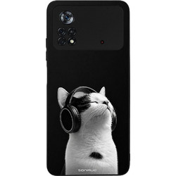 Sonique Men's Edition Θήκη με Σχέδιο «Audio Kitten - White» (Xiaomi Poco X4 Pro 5G)