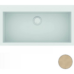 Sanitec 345 Ένθετος Νεροχύτης Γρανίτη Ματ Metallic Coffee 86x50cm