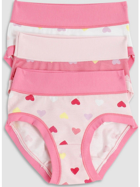 Παιδικά Εσώρουχα Slip Cotonella Hearts Κορίτσι (3 Pack) - Πολύχρωμα