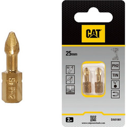 CAT Μύτη κατσαβιδιού σταυρός με μέγεθος PH2 25mm συσκευασία 2τεμ. DA01001