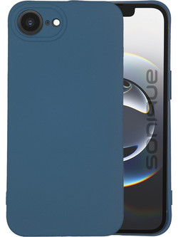 Θήκη TPU Σιλικόνης με Υφασμάτινη Επένδυση για iPhone 16e / 17e - Μπλε