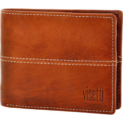 Δερμάτινο πορτοφόλι σε Camel Χρώμα του οίκου VISETTI / XL-WA030C