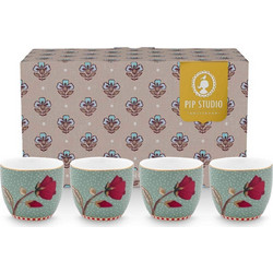 PIP STUDIO - ΣΕΤ/4 ΑΥΓΟΘΗΚΕΣ BLOOMING TALES BLUE 4.7cm
