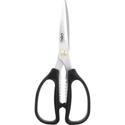 DELI STAINLESS STEEL SCISSORS 195MM BLACK