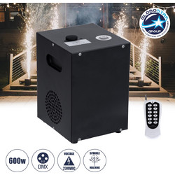 GLOBOSTAR(R) SPARKLE 51148 Stage Μηχανή Δαπέδου Άκαυστων Σπινθήρων Εφέ Συντριβανιού 600W AC 220-240V IP20 DMX512 Protocol & RF Ασύρματο Χειριστήριο - Μ18 x Π16.5 x Υ24cm
