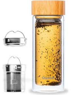 Qwetch Double Wall Teamug Bamboo Lid 320ml