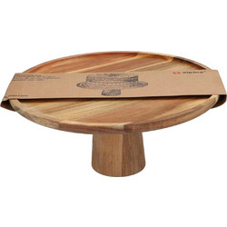 Τουρτιέρα ξύλινη με πόδι 30x13cm - Plastona