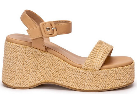 Zak Shoes Καλοκαιρινές Γυναικείες Πλατφόρμες Ψηλές Μπεζ SD35025